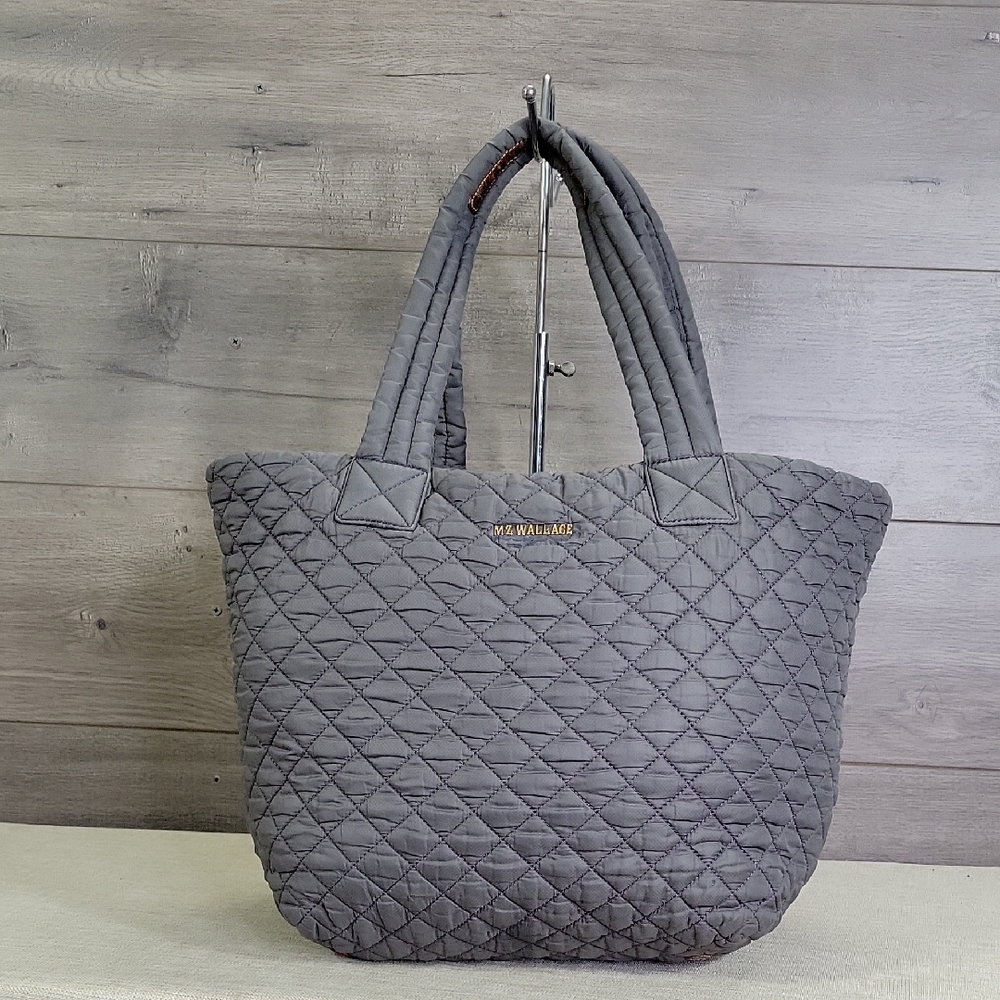 MZ Wallace Charcoal Quilted Tote
